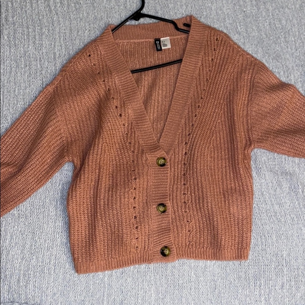 Pink cardigan